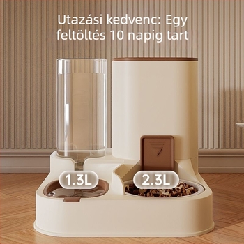 Macska tál automata etetővel és víz adagolóval, dupla tál, üvegből készült (Anyag: általános üveg; Eredet: Más; Kategória: Kisállat étel; Célobjektum: Macska)