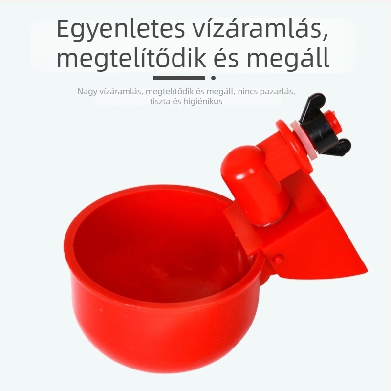 Automata itató baromfiaknak vastagabb ivóedénnyel – csirkék, kacsák, libák, csibék, galambok és fazánok