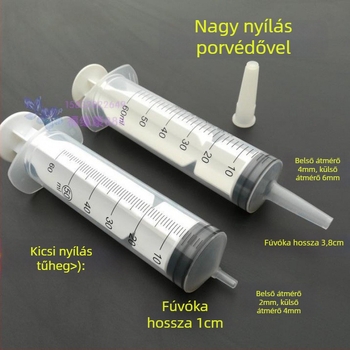 Idősek etetésére szolgáló klizmás fecskendő, műanyag, kézi etetés, 500 darabos csomag, akváriumhoz