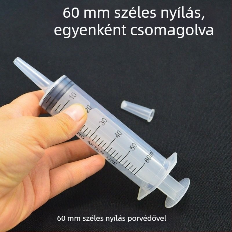 Idősek etetésére szolgáló klizmás fecskendő, műanyag, kézi etetés, 500 darabos csomag, akváriumhoz