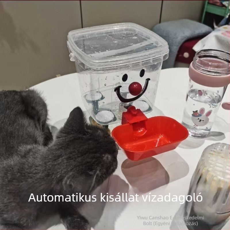 Macska automata itató, hordozható, áram nélkül, nagy kapacitású, új modell
