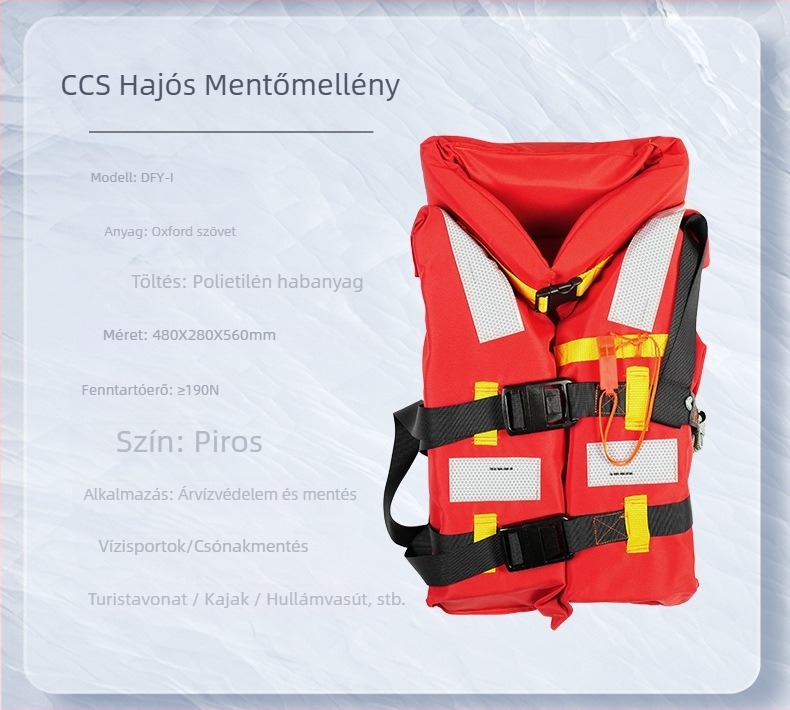 Hajózási mentőmellény – Új szabvány, CCS tanúsítvány, felnőtteknek és gyermekeknek