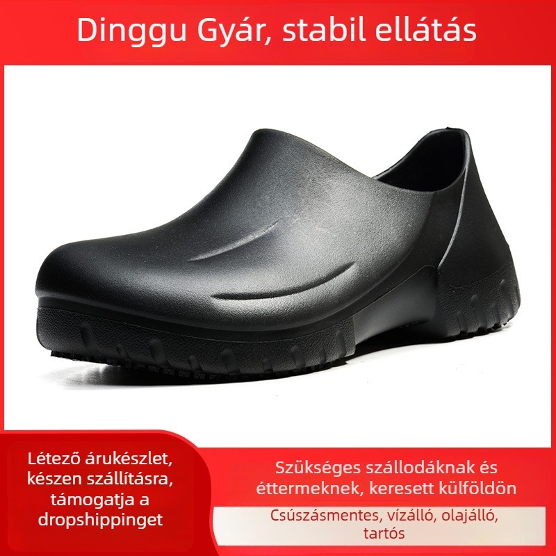 Uniszex konyhai munkacipő, EVA felsőrész és talp, vízálló, csúszásmentes, alacsony szárú, lapos sarok, modell cs1373