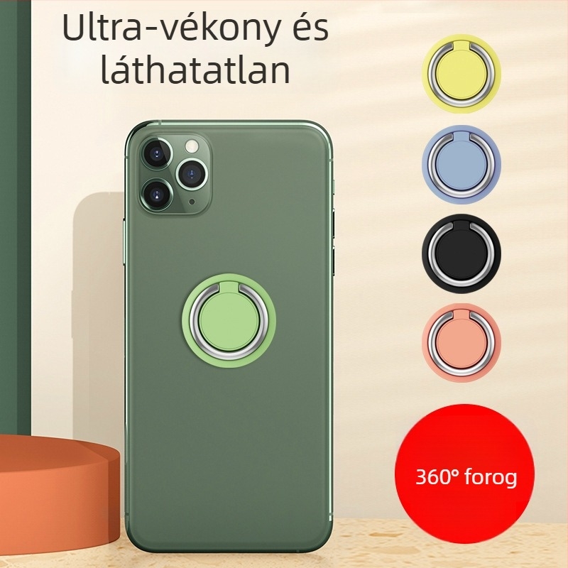 Telefon gyűrűs tartó – mágneses autó- és asztali tartó, fém, Raufini, testreszabás támogatott