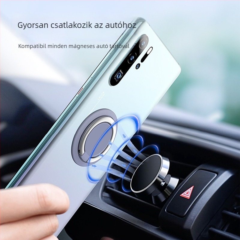 Telefon gyűrűs tartó – mágneses autó- és asztali tartó, fém, Raufini, testreszabás támogatott