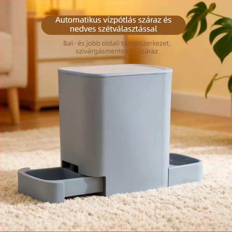Automata víz- és etető tál macskáknak — ABS+PP, Squinting Pet márka, automata etető rendszer, macskáknak, okos funkció nélküli