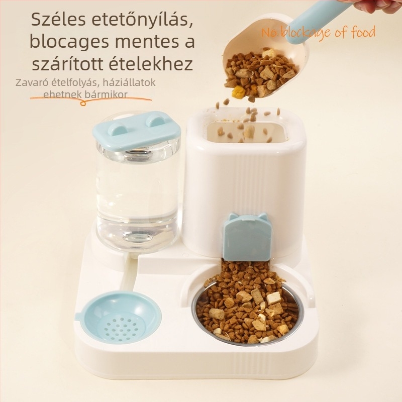 Hi cute Macska víz- és etető adagoló, mindent egyben, műanyagból