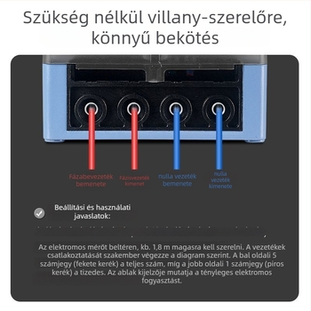 Digitális intelligens energia-mérő 220V, egyfázisú, lakossági felhasználásra