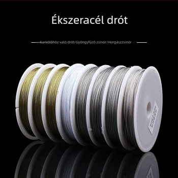Műanyag bevonatú puha acéldrót DIY ékszerkészítéshez, gyöngyhurkoláshoz és karkötőkhöz