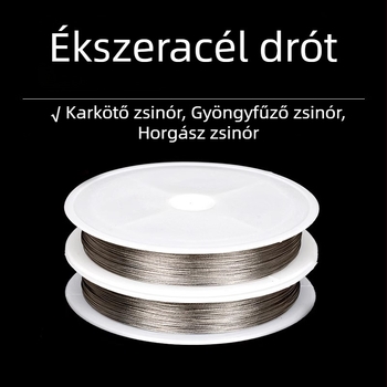 Műanyag bevonatú puha acéldrót DIY ékszerkészítéshez, gyöngyhurkoláshoz és karkötőkhöz