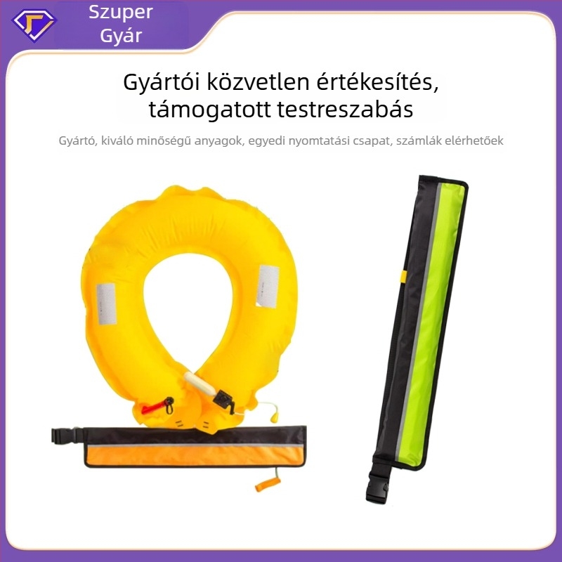 Automatikusan felfújható mentőöv felnőtteknek, nagy úszóerővel, hordozható életmentő öv autóhoz