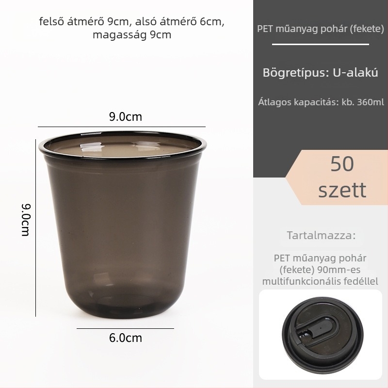 PET műanyag pohár egyszer használatos, kupak nélkül, testreszabható, logó nyomtatása nélkül, licencelt magánmárkák elérhetők, licencszám XK16-204-00525.