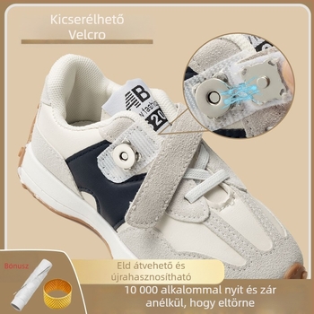 Gyerekeknek szóló Velcro csatok cserélő készlet self-adhesive szalaggal – láthatatlan mágneses zár kiegészítő sportcipőkhöz, utcai cipőkhöz és munkacipőkhöz, minden évszakra