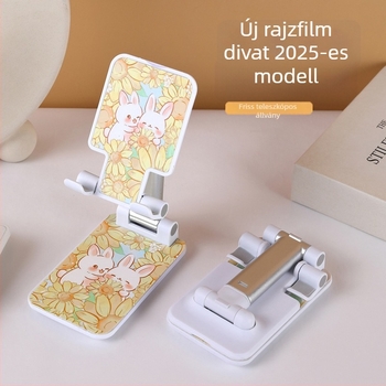 Asztali telefonállvány táblagépekhez, összecsukható és hordozható, műanyag kivitel