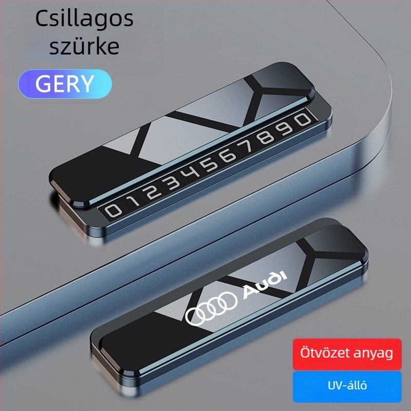 Ideiglenes parkolási tábla, STOP jel formájú, modell V6, fém test, ötvözet alap + tükrös PC, logó nyomtatás elérhető