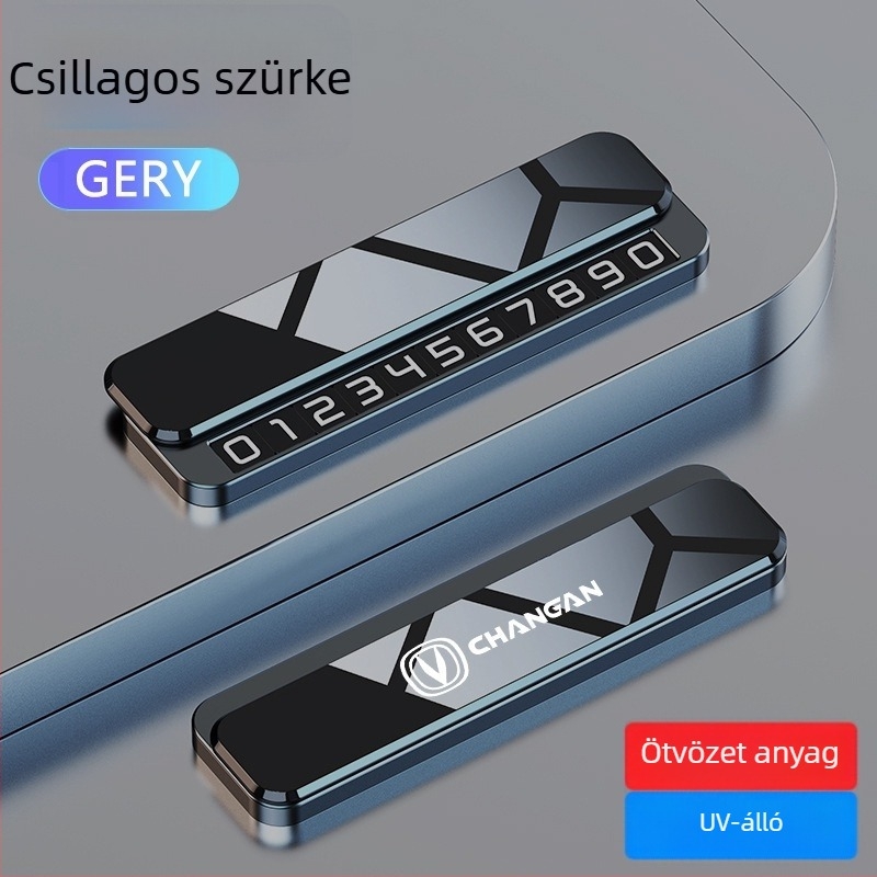 Ideiglenes parkolási tábla, STOP jel formájú, modell V6, fém test, ötvözet alap + tükrös PC, logó nyomtatás elérhető