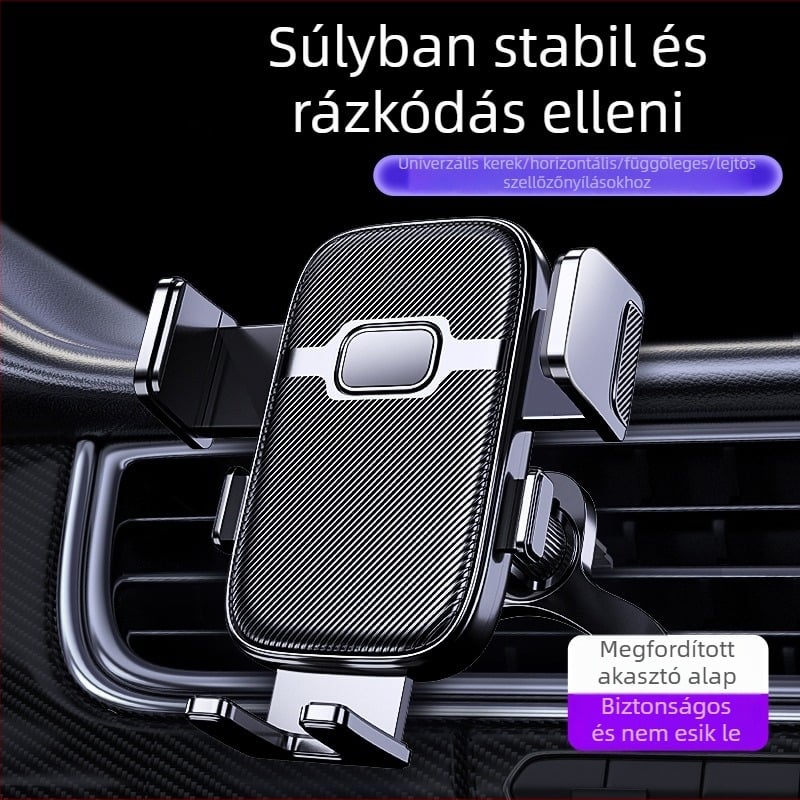 Mo jile Autótelefon-tartó - Snap-on rögzítés a szellőzőnyílásra, Univerzális kompatibilitás, Nincs áramellátás