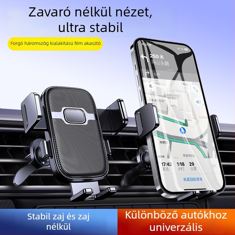Mo jile Autótelefon-tartó - Snap-on rögzítés a szellőzőnyílásra, Univerzális kompatibilitás, Nincs áramellátás