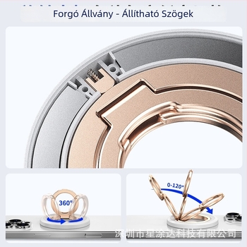 Asztali telefon-tartó 360°-os forgással, PC és aluminiumötvözet anyagból, testreszabás támogatott