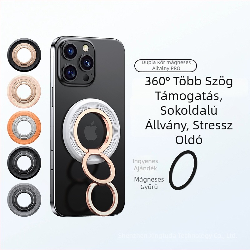 Asztali telefon-tartó 360°-os forgással, PC és aluminiumötvözet anyagból, testreszabás támogatott