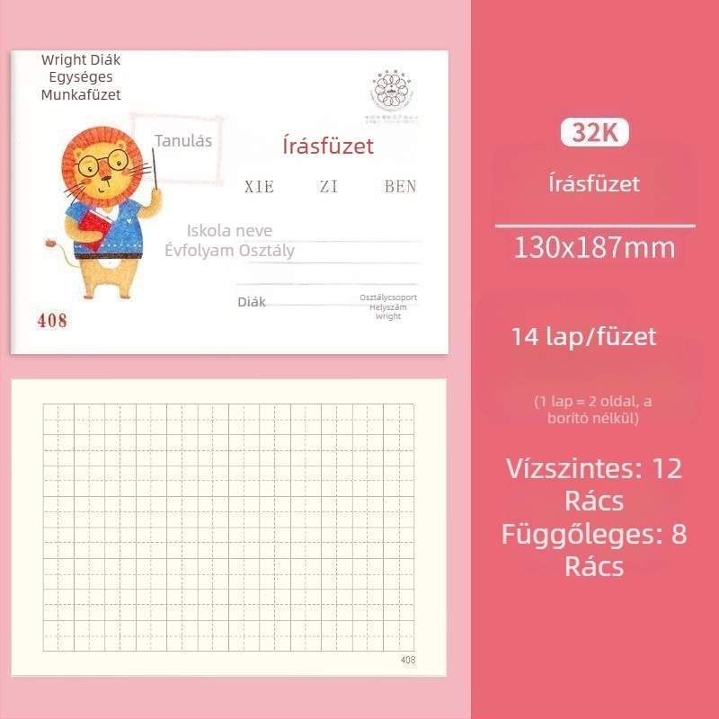 Általános iskolai munkafüzet: Pinyin, aritmetika, írás, rajz és kínai karakterek helyesírása óvodásoknak