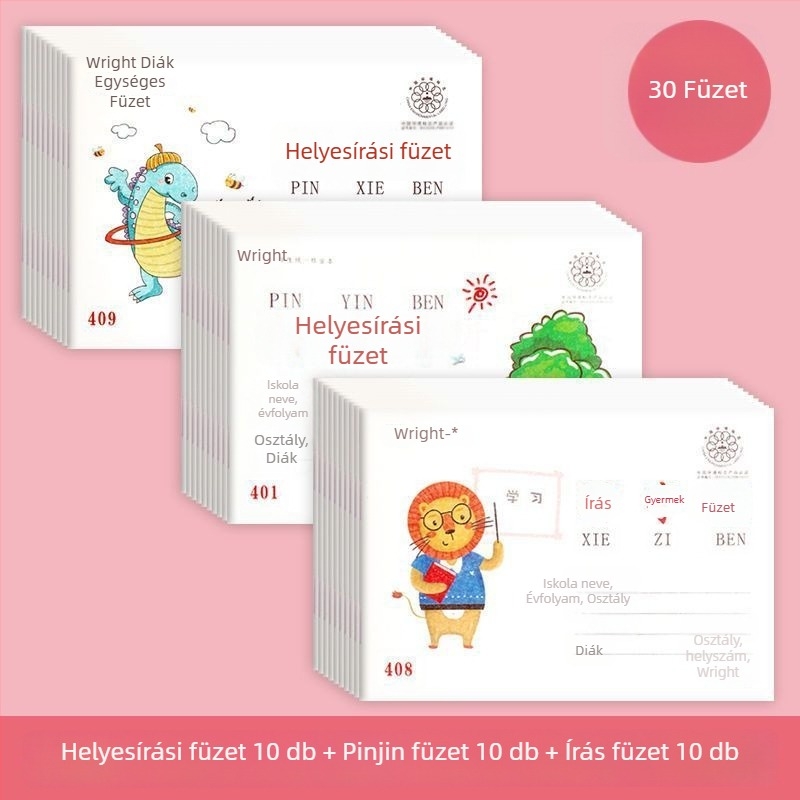 Általános iskolai munkafüzet: Pinyin, aritmetika, írás, rajz és kínai karakterek helyesírása óvodásoknak