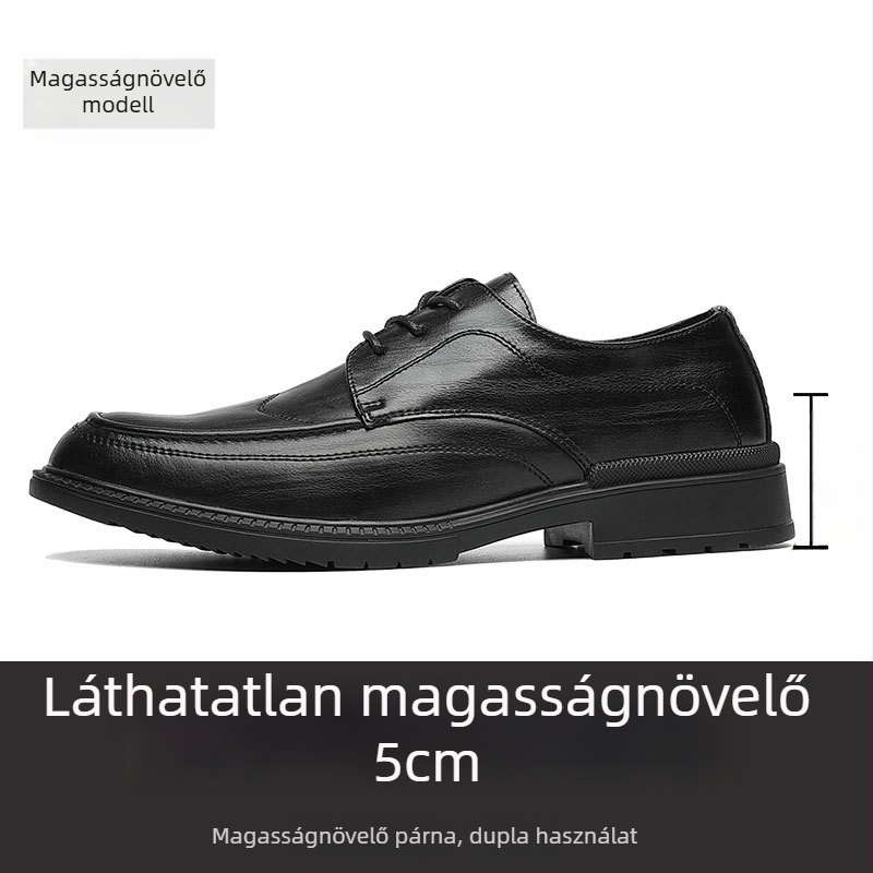 Férfi öltönycipő, Quange, tehénbőrből, gumitalp, captoe, üzleti stílus