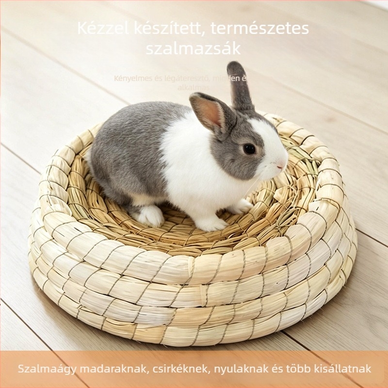 Guinea-pig és nyúl fészek — szalmás kisállatház