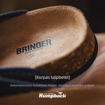 Toe-Drag Mule Cipő Férfiaknak – Casual Slip-On EVA talppal, felsőrész velúr bőr, állítható csattal