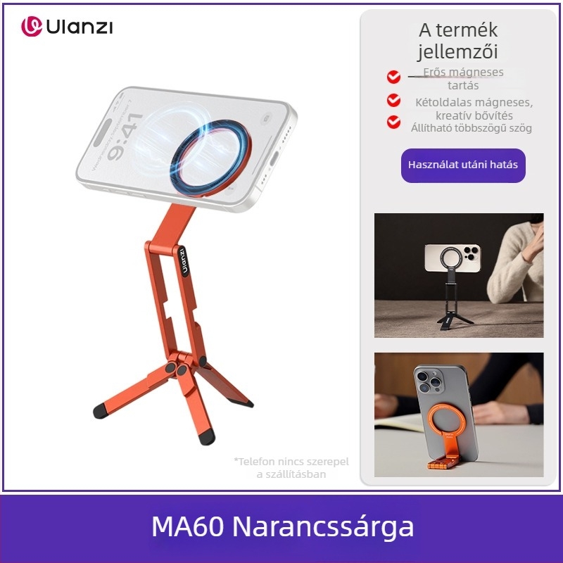 Mágneses telefonos tripod – alumínium ötvözet, univerzális állvány, rezgéscsökkentés