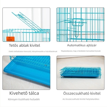 Vastag vasból készült ketrec kutyáknak és macskáknak, macskavilla, tyúk ketrec és nyúl ketrec, nagy, közepes és kicsi méretek.