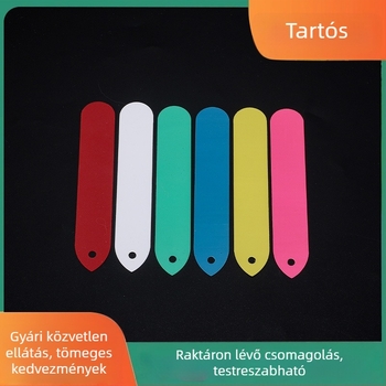 PVC műanyag növénytáblák sukulentákhoz, lyukas talajtáblák, 10×2 cm, vízálló kerti címkék