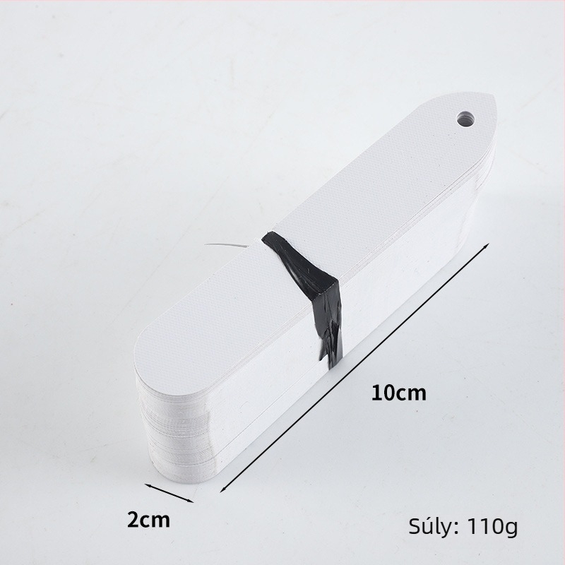 PVC műanyag növénytáblák sukulentákhoz, lyukas talajtáblák, 10×2 cm, vízálló kerti címkék