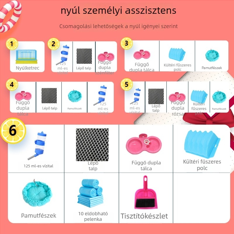 Többállat- ketrec vizeletfröccsenés elleni kialakítással nyulak, tengerimalacok és csirkék számára (Anyag: vasdrót; Termékszám: 001468; Kategória: Kisállat odú)