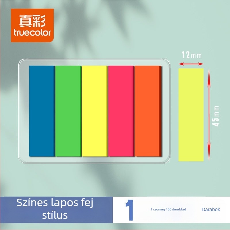 Index matricák és átlátszó írható címkék, márka: Truecolor; Öntapadó; 100 darab; Átlátszó; Írható