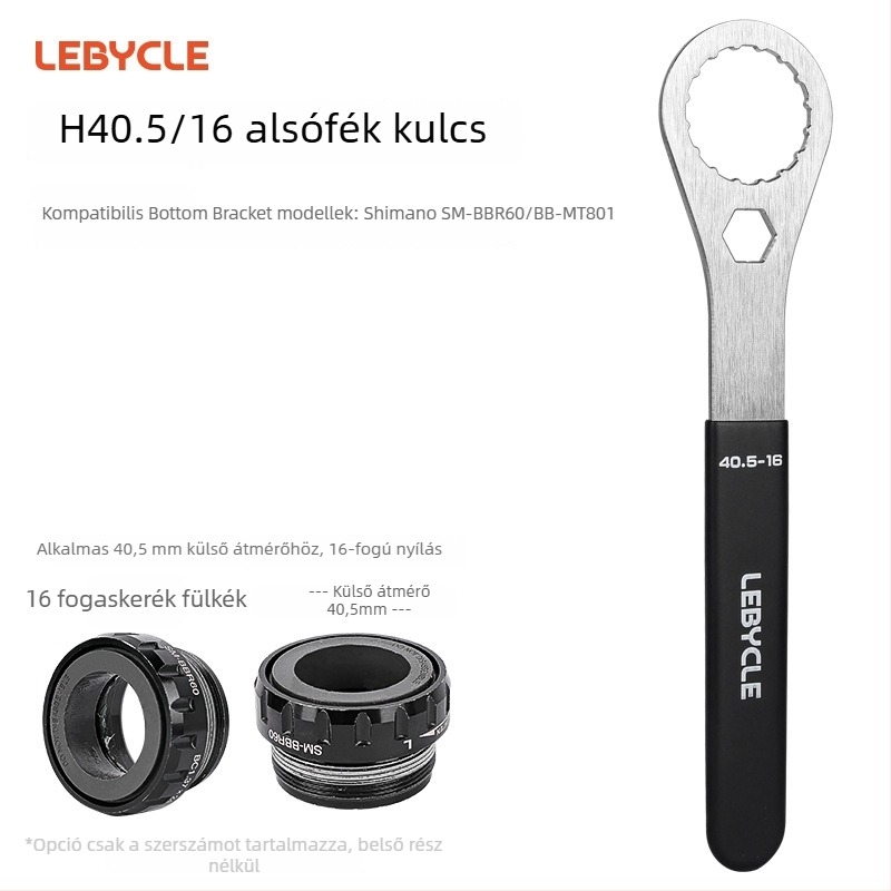 Lebycle rozsdamentes acélból készült integrált hajtókészlet BB kulcs T47