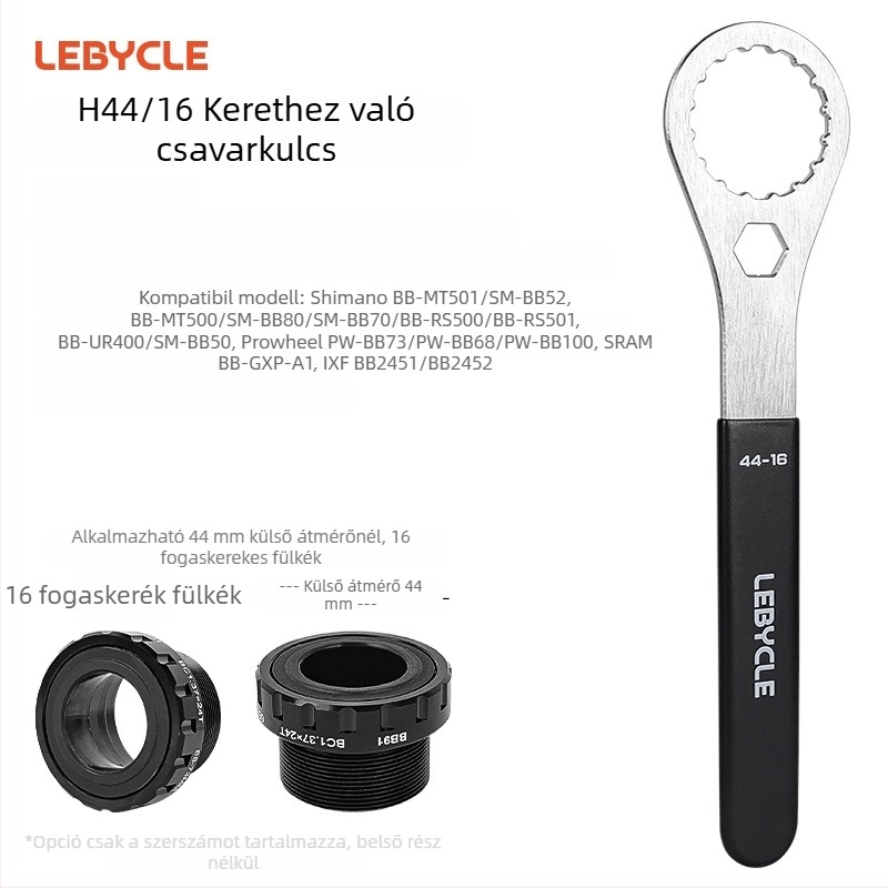 Lebycle rozsdamentes acélból készült integrált hajtókészlet BB kulcs T47