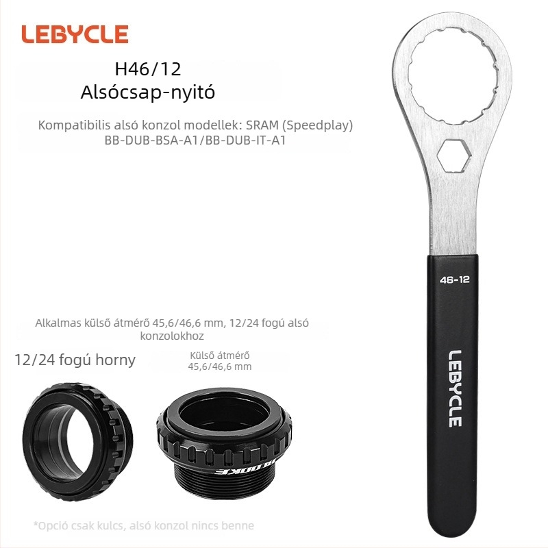 Lebycle rozsdamentes acélból készült integrált hajtókészlet BB kulcs T47