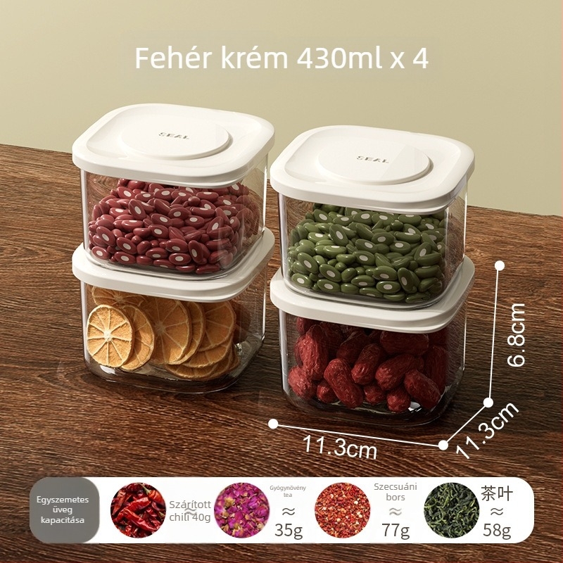 Zárható élelmiszertároló doboz konyhához – ovális PET tartály, 300 ml alatt, mikrohullámú sütőben használható, etnikai stílus