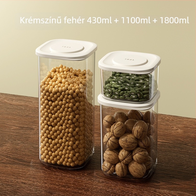 Zárható élelmiszertároló doboz konyhához – ovális PET tartály, 300 ml alatt, mikrohullámú sütőben használható, etnikai stílus