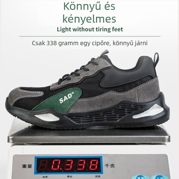 Munkavédelmi cipő ütésálló és átszúrás elleni, acél orral, EVA felsőrész, alacsony kivágás, légáteresztő