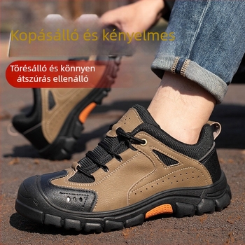 National Gold Shield Biztonsági Cipő: acél orrtalp, ütés- és perforáció elleni védelem, felső része mikrofiber bőr + vászon, alacsony boka
