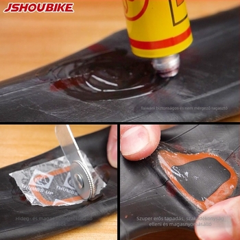 Hegyikerékpár gumi javító készlet – Dingqing ragasztó és ragasztófilm készlet, gumi javító eszköz, márka JSHOU BIKE, magáncímke elérhető