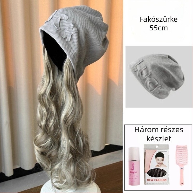Sapk a-paruka, egy darabos, levehető; hőálló huzal rostok; hétköznapi téli stílus; frufru igazítható vagy ferde; nem alkalmas permhez vagy festéshez
