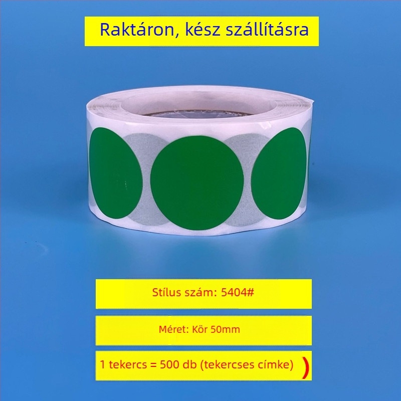 Kör alakú önöntapadós árjegy címkék – rézlemez, modell 54, gördített nyomtatás, 0,08 mm vastagság