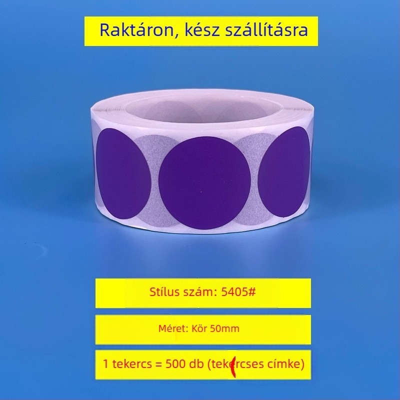 Kör alakú önöntapadós árjegy címkék – rézlemez, modell 54, gördített nyomtatás, 0,08 mm vastagság