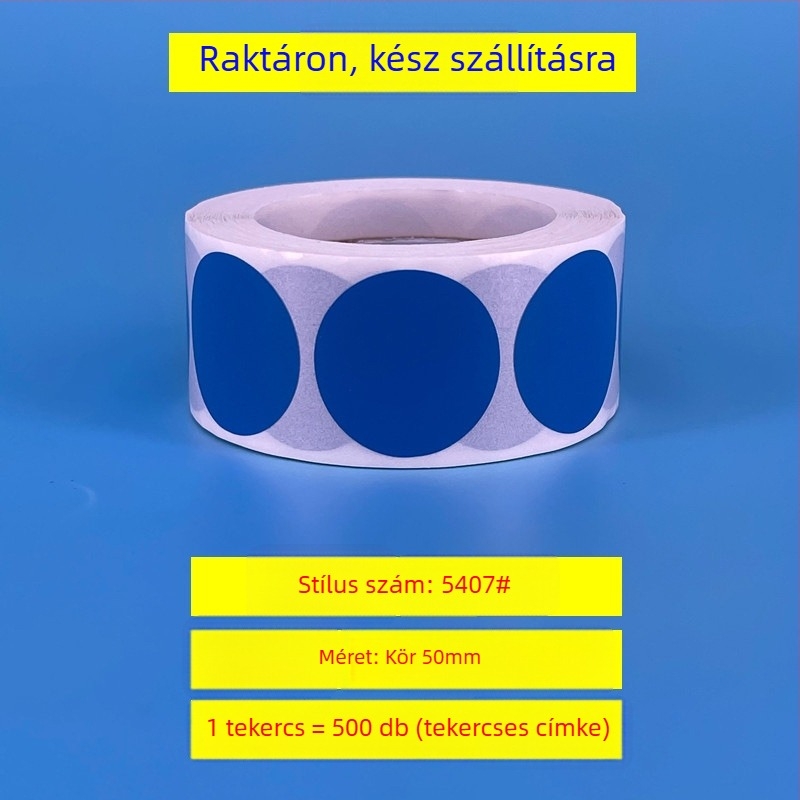 Kör alakú önöntapadós árjegy címkék – rézlemez, modell 54, gördített nyomtatás, 0,08 mm vastagság