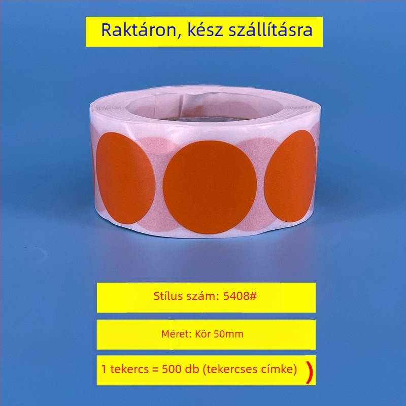 Kör alakú önöntapadós árjegy címkék – rézlemez, modell 54, gördített nyomtatás, 0,08 mm vastagság