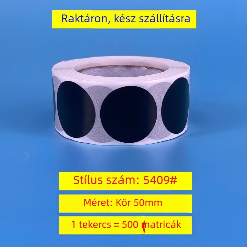 Kör alakú önöntapadós árjegy címkék – rézlemez, modell 54, gördített nyomtatás, 0,08 mm vastagság