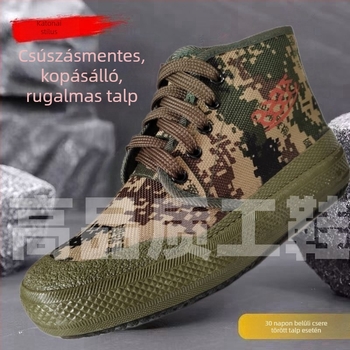 Uniszex munkavédelmi cipő – csúszásmentes talp, légáteresztő textil talpbetét, ütéscsillapítás, vulkanizált talp